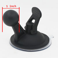 Car suction cup mount and 1 inch ball
