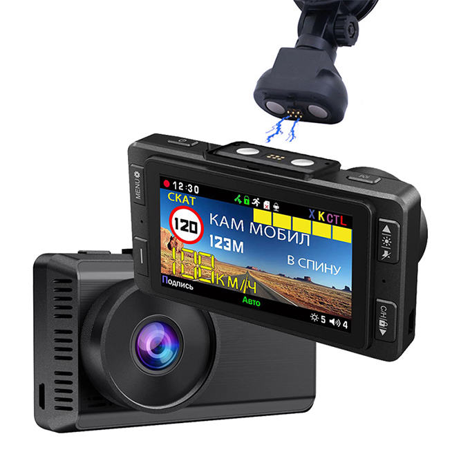 3 in 1 Car Radar With GPS Dashcam